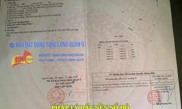 Pháp lý đất nền sổ đỏ khu Tăng Long River View