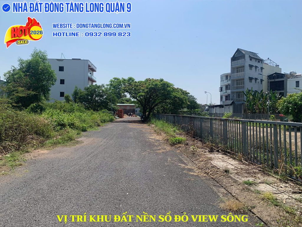 Vị trí khu đất nền sổ đỏ view sông Tăng Long
