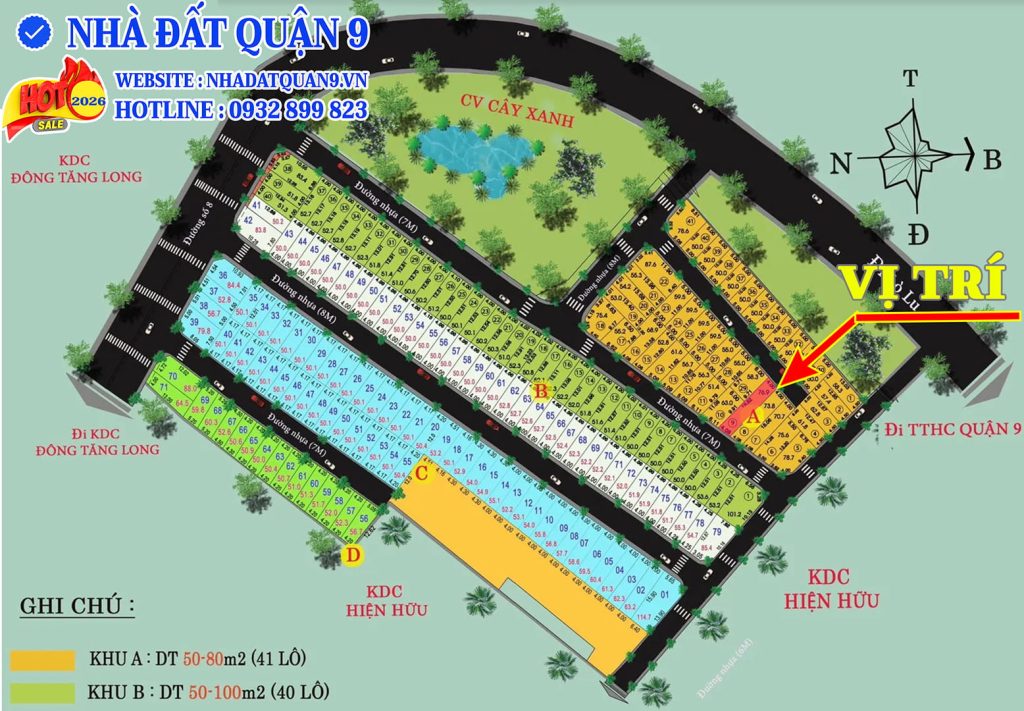 Bản đồ khu dân cư Vạn Xuân Đường 8 Đông Tăng Long