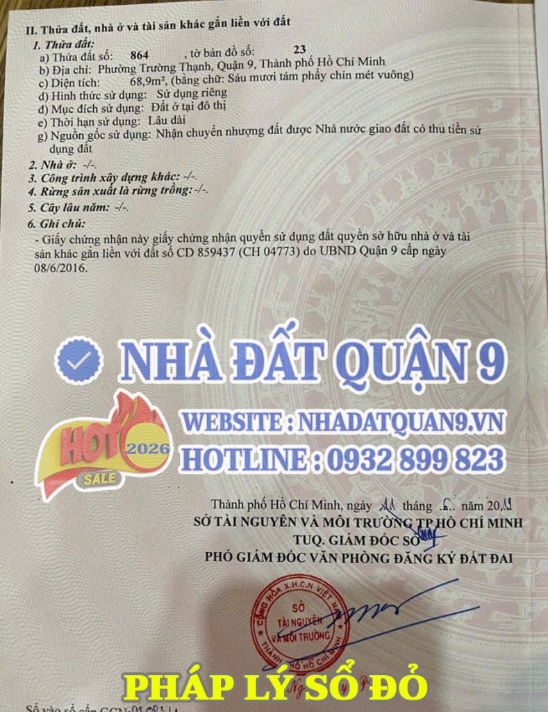 Pháp lý đất nền sổ đỏ khu dân cư Vạn Xuân